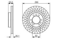 2X Bosch 0 986 479 626 Bremsscheibe Passend FüR Iveco
