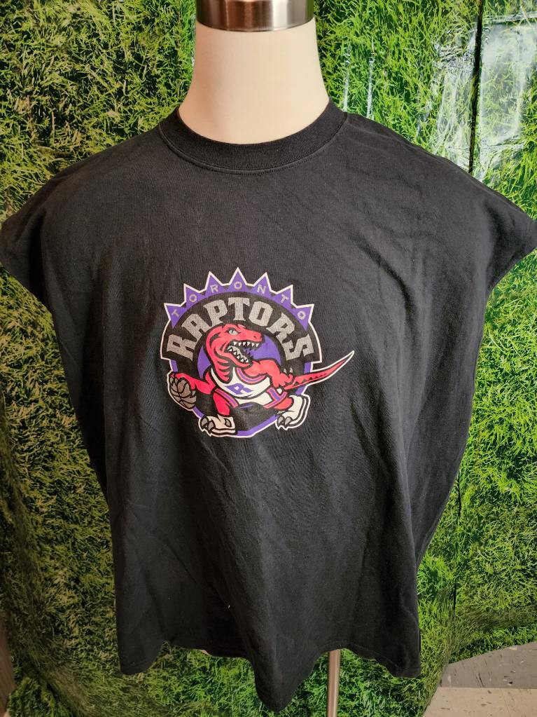 NBA Toronto Raptor Basketball Vintage Sleeveless T-Shirt Nike Black Size 3XL