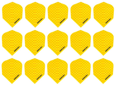 5 Sets Harrows Dimplex Standard Dart Flights - Ships w/ Tracking - Solid Yellow