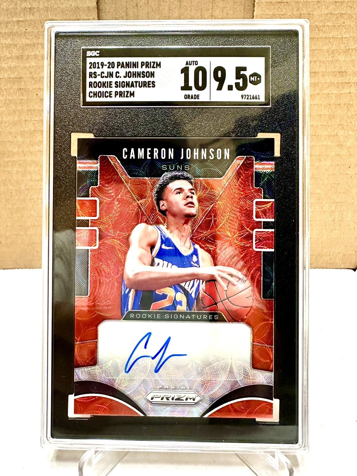 2019-20 Panini Prizm Cameron Johnson Rookie Signatures Choice Prizm RS-CJN POP 2