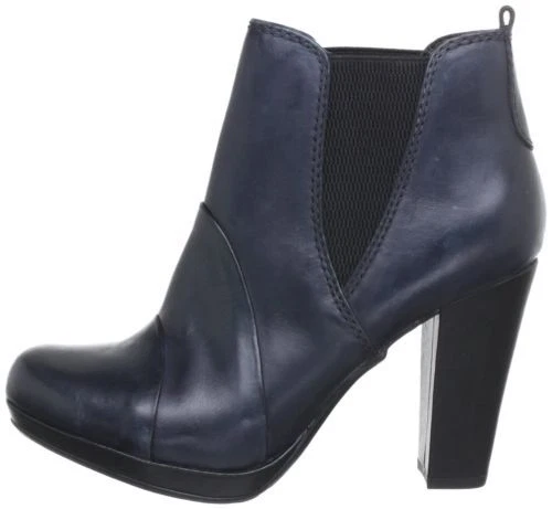 Navy blue top ankle boots ladies