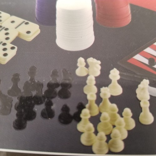 Game set 6 in 1 Fine Life Products chess, checkers, dice, cards,and poker chips - Picture 7 of 9