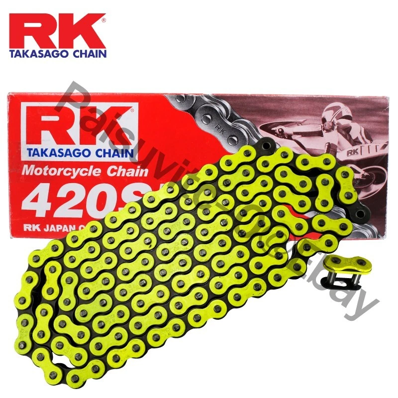 RK Chain 420-120Links Yellow+JT Sprocket Kit Front15T/Rear33T For Grom125,MSX125 Foto 4 de 4