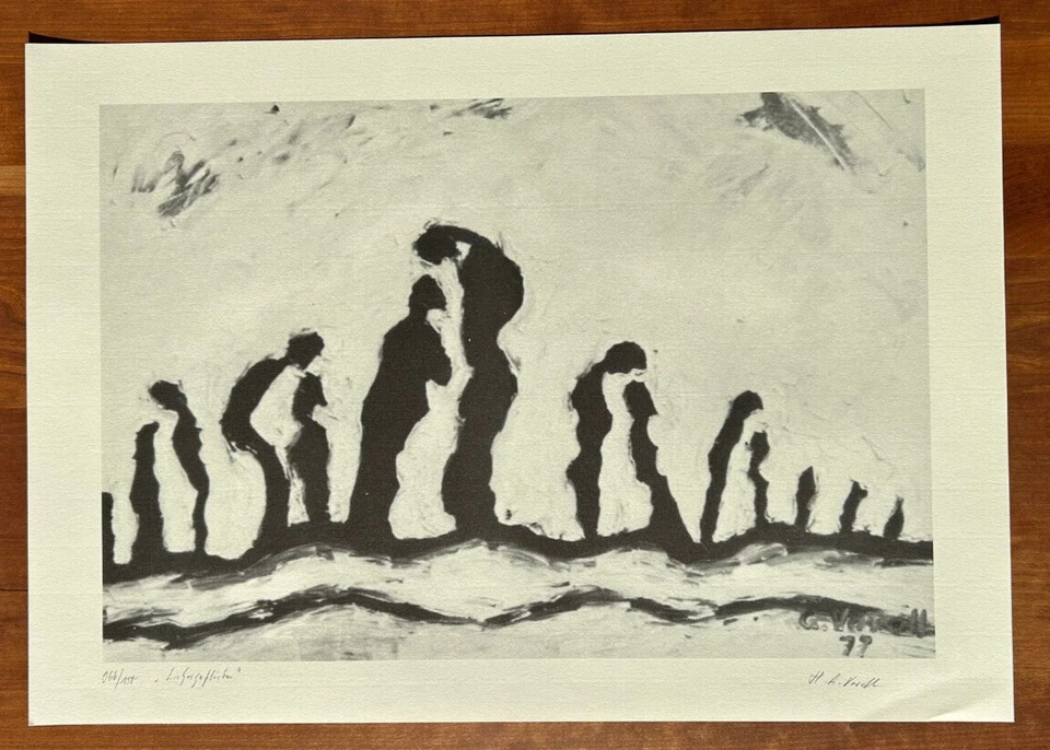 2x Heinz Günther VARELL, Lithographie, abstrakt / Fantasie, handsigniert, limiti - Bild 2 von 4