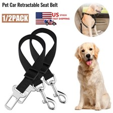 2  Dog Car Safety Seat Belt Restraint Harness Leash Travel Clip for Pet Cat USA