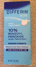 BRAND NEW IN BOX Differin Acne 10 Benzoyl Peroxide Acne Treatment 1 oz. 02/2028