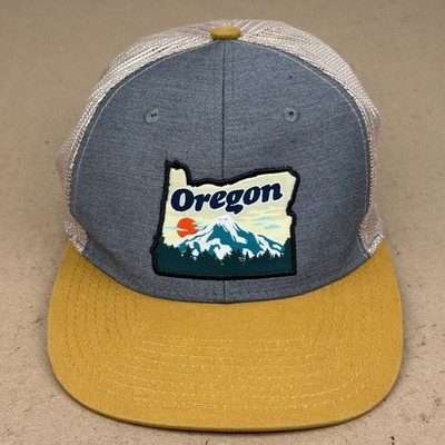 Wear U Been Oregon State Patch Trucker Snapback Grey Mustard Yellow Mesh MEN Cap