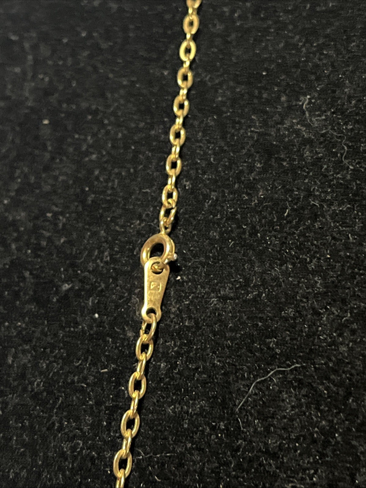 Gold Tone Cable Chain Bubble Script Initial Monog… - image 2