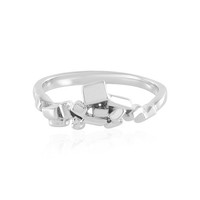 Cavill Damen Silberring 925 Sterlingsilber Platin ÜBerzogen Modern