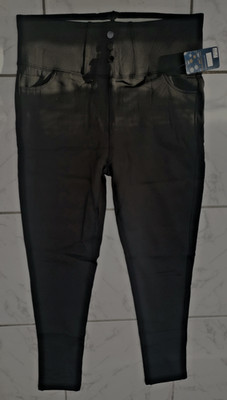 Damen Termo Leggings Stretch Gr. 46 (China 6XL/7XL) schwarz hohe Taille