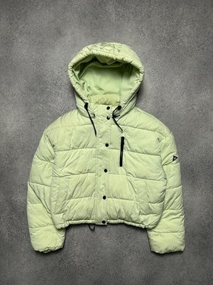 Urban Outfitters Iets Frans Puffer Jacket Women s Medium Mint Green Cropped