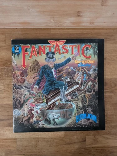 ELTON JOHN-Captain Fantastic..brown Dirt LP. Poster, Inners Translucent Red Rare