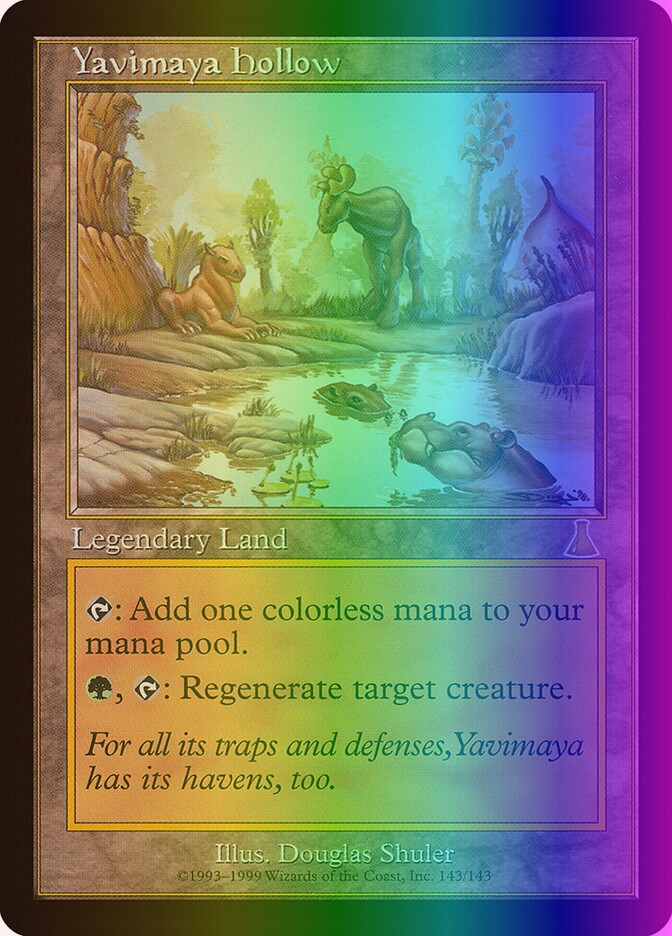 MTG Magic the Gathering Yavimaya Hollow (143/143) Urza's Destiny LP FOIL