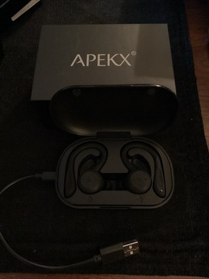 APEKX Wireless Earbuds Bluetooth 5.3: IPX7 Waterproof, Stereo Sound, Built-in.
