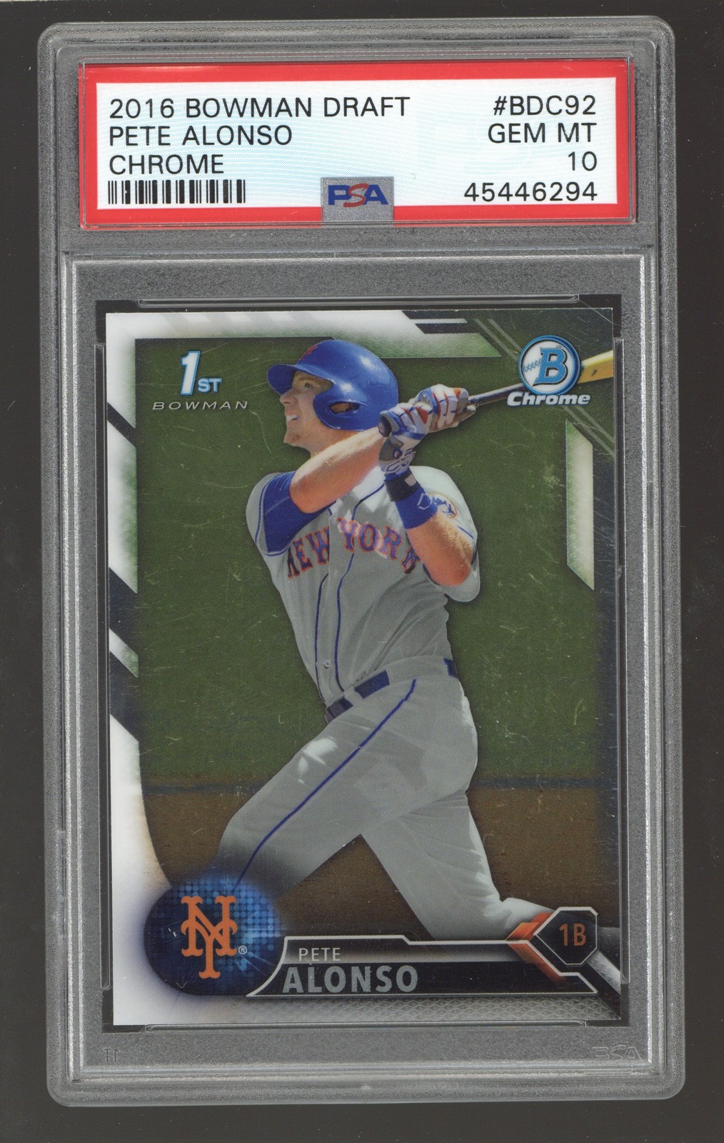 2016 Bowman Draft #BDC-92 Pete Alonso Chrome PSA 10 ROOKIE RC