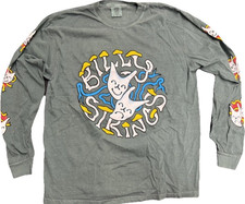 Billy Strings Masks Long Sleeve Tee (Julian Bast) XL Blue Spruce Official Merch