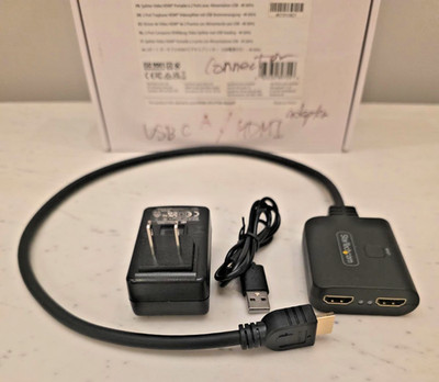 StarTech.com 2-Port HDMI Splitter, 4K 60Hz HDMI 2.0 Video _ Preowned 