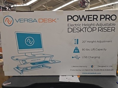 VersaDesk PowerPro 36'' Electric Standing Desk Converter Motorized Desktop Riser