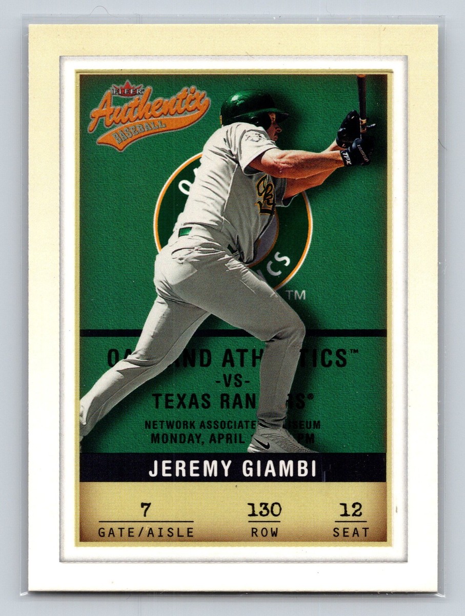 2002 Fleer Authentix - Jeremy Giambi #130 for sale online | eBay