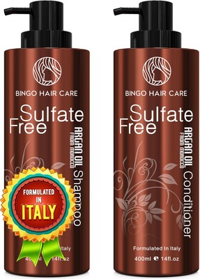 Moroccan Argan Oil Shampoo And Conditioner Set - Sulfate Free, Anti Fr