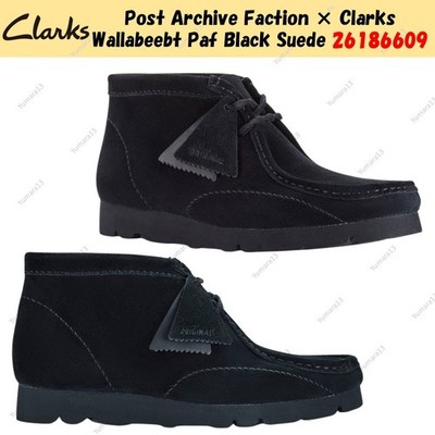 Post Archive Faction × Clarks Wallabeebt Paf Black Suede 26186609 UK 4-13