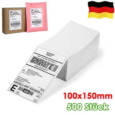 Leporell Thermo Etiketten 500 Stück 100 x 150 mm Versandetiketten Zebra DHL DPD