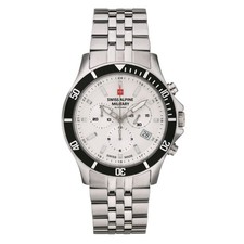 Swiss Alpine Military Men's Watch Chronograph Analog Quartz 7022.9132SAM Steel