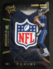 2016 Panini Black Gold - Sizeable Signatures Rookie Jared Goff 1/1 Rams NFL Logo