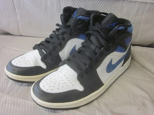 Nike Air Jordan 1 Mid Racer Blue Men’s Size 10 Basketball Sneakers 554724-140