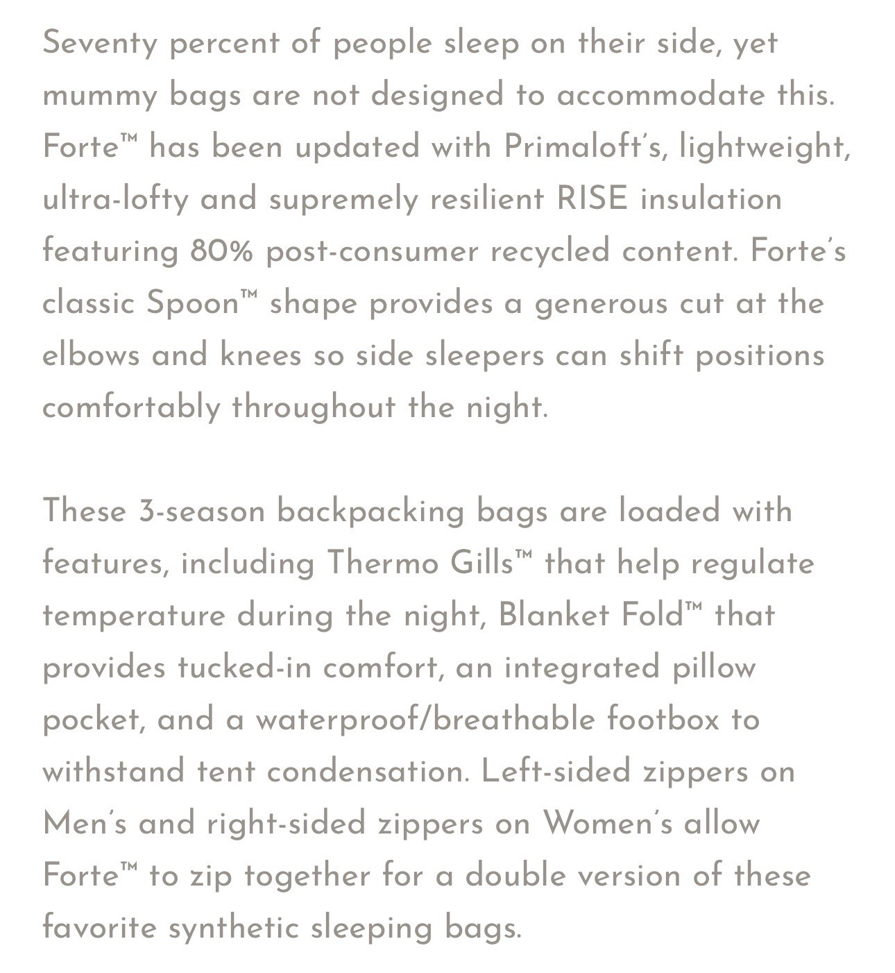 Nemo Equipment Forte 35 Women's Sleeping Bag Backpacking Bag Twilight Aurora New