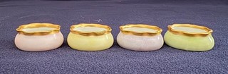 Vintage Individual Salt Cellars Porcelain M I Lyon Lot of 4