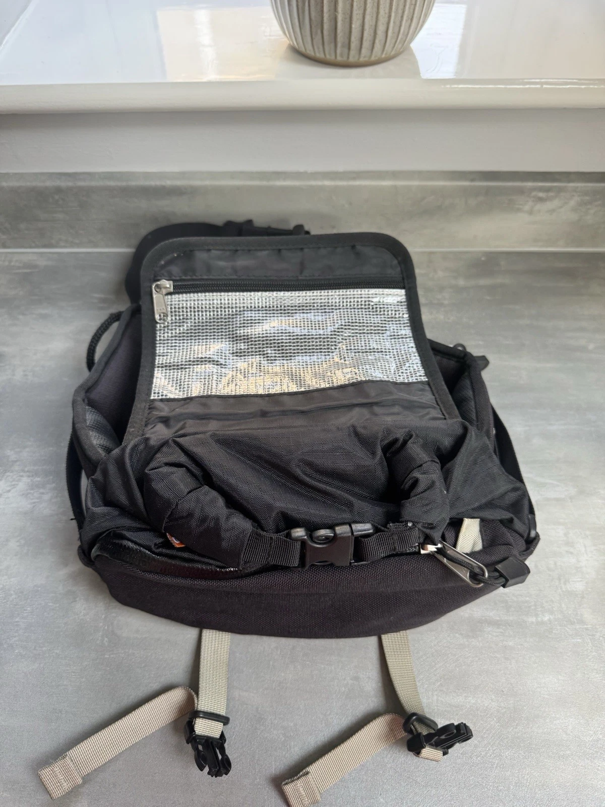 Triumph R3 Motorcycle Black Waist Bag Luggage Storage Great Condition 7