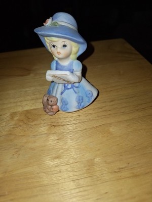 Vintage Ceramic Figurine ''Growing Up Girls'' Blue December Enesco