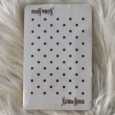 Neiman Marcus White And Gold Deck of Cards Sealed White with Gold Squares NOS