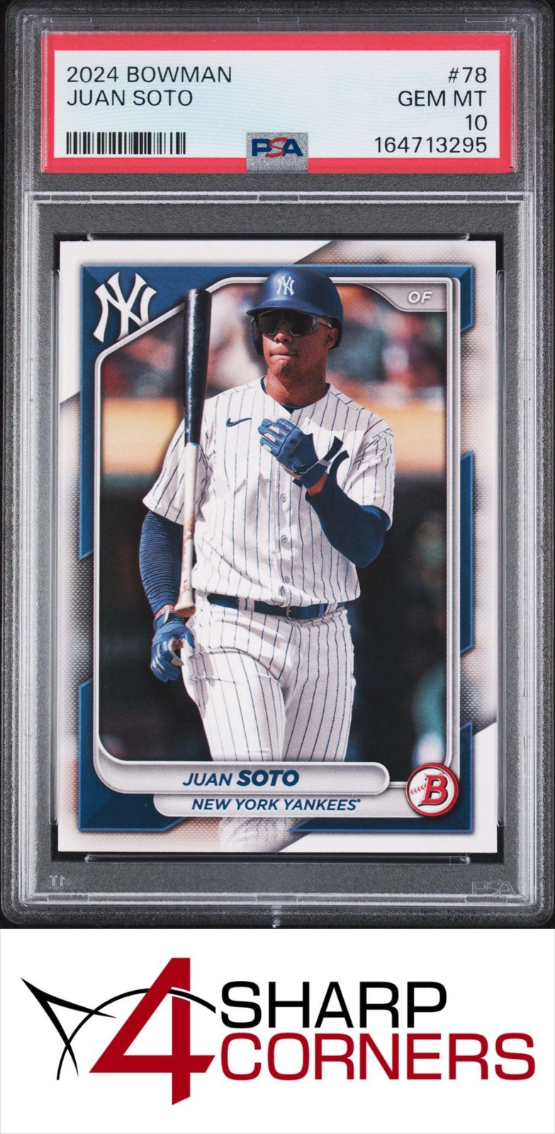 2024 BOWMAN #78 JUAN SOTO YANKEES PSA 10 view 1