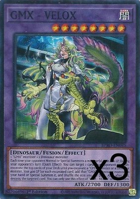3X Yugioh GMX - VELOX BPRO-EN095 Super Rare 1st Edition NM
