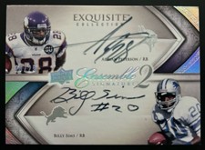 UD Exquisite Collection Ensemble Signatures Adrian Peterson BillySims /25 Auto
