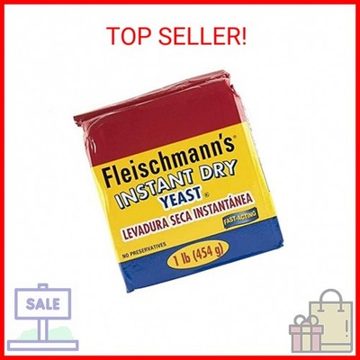 Fleischmann s Yeast, Fleischmann s Instant Dry Yeast, 16 Ounce - 1 Pack, Fast-Ac