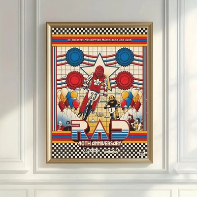 SALE! RAD Movie 40th Anniversary Poster 2026 Fathom Events BMX Wall Art