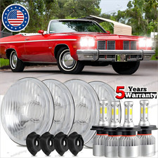 For Oldsmobile Delta 88 1965-1975 5-34 5.75inch Led Headlights Hi-lo Beam Lamp