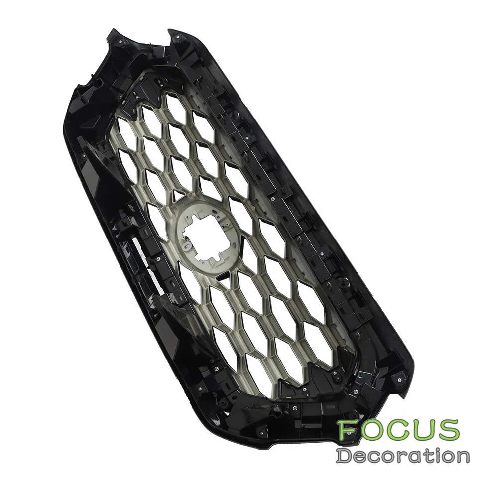 Conjunto de parrilla superior delantera negra mate y plateada para Toyota Tacoma 2016-2022 Foto 4 de 4