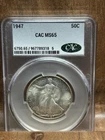 1947 Liberty Walking Half Dollar 50C 0.9 Silver CAC MS65 Philadelphia