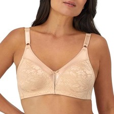 NWT Bali Women's Wireless Lace Bra, Double Support Lace Bras for Women, 34D