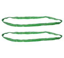 (2 Pack) Round Sling 10' Green 5300# Vertical 4200 # Choker 10600 # Basket