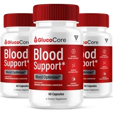 (3 Pack) Gluco Core Blood Support Capsules, GlucoCore Supplement (180 Capsules)