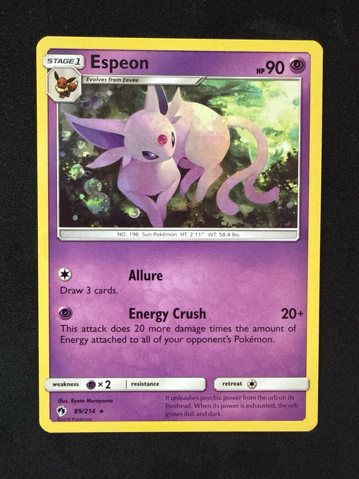 Pokemon Espeon - 89/214 - Rare NM-Mint Lost Thunder