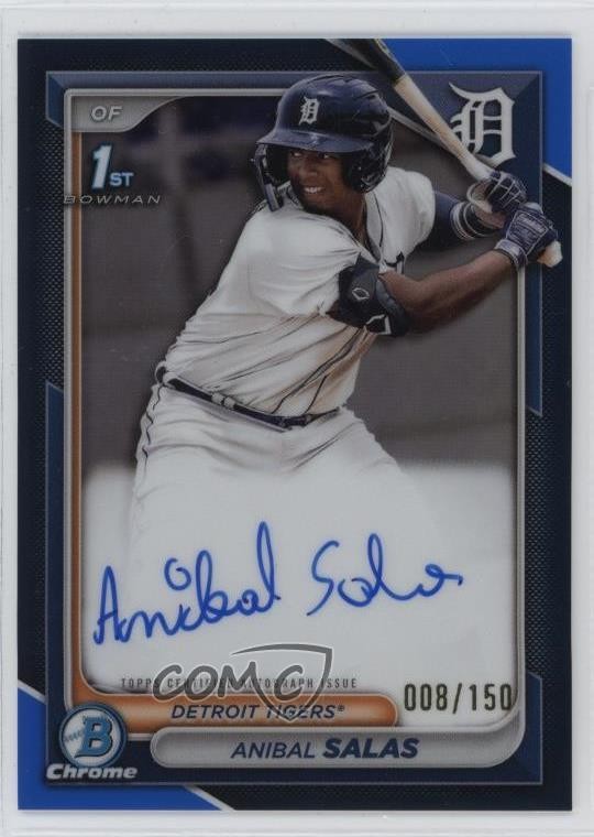 2024 Bowman Chrome Prospect Auto Blue Refractor /150 Anibal Salas #CPA-ASA Auto