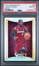 2012-13 Panini Select - LeBron James #66 Silver Prizm PSA 8