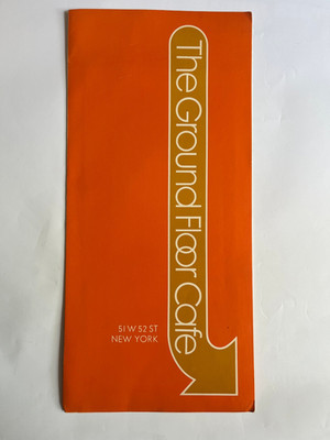 1970s The Ground Floor Cafe Restaurant NYC 52nd St Vintage Menu - RARE