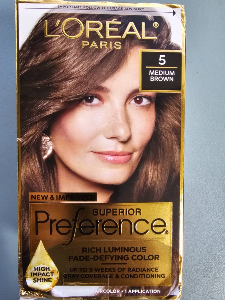 3 PACK L'Oreal Superior Preference Permanent Hair Color #5 Medium